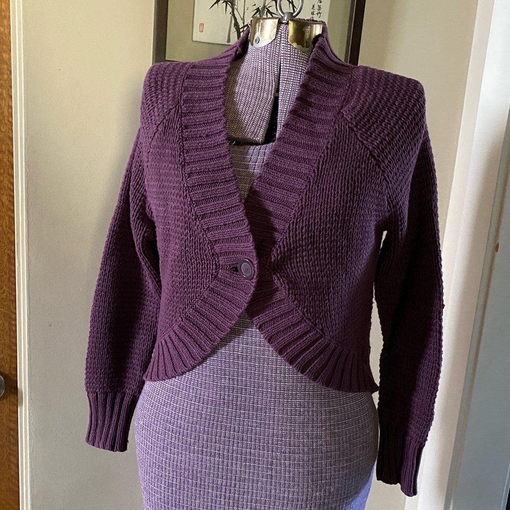 Puma Ladies one button high low cardigan sweater